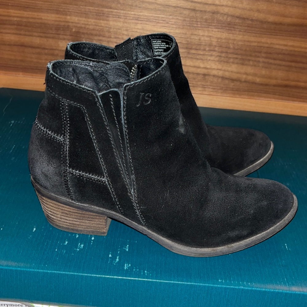 Josef Seibel black suede leather Ankle boot size 36 5.5